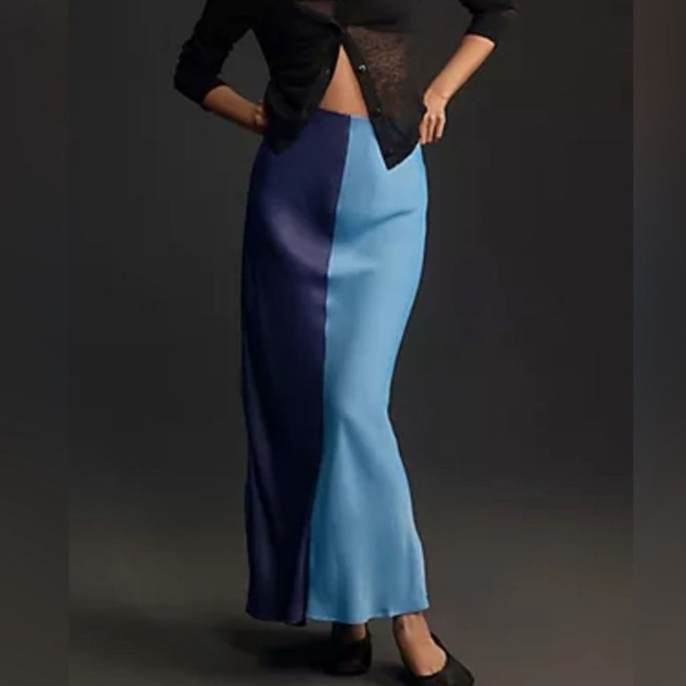 NWT Anthropologie Two Tone Blue Skirt